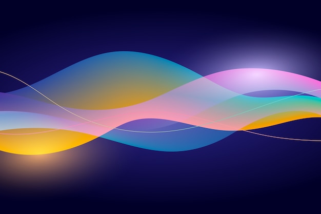 Free vector wavy bright background design