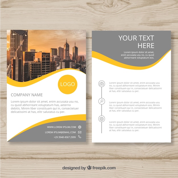 Wavy brochure template