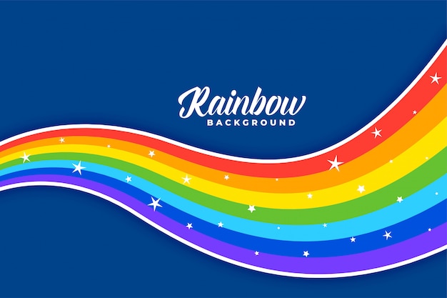 Wavy colorful rainbow background 