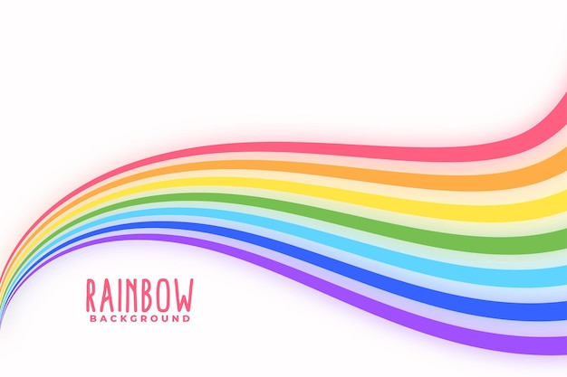 Free Vector wavy colorful rainbow lines background