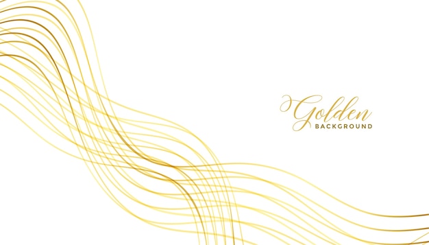 Wavy golden lines premium background design