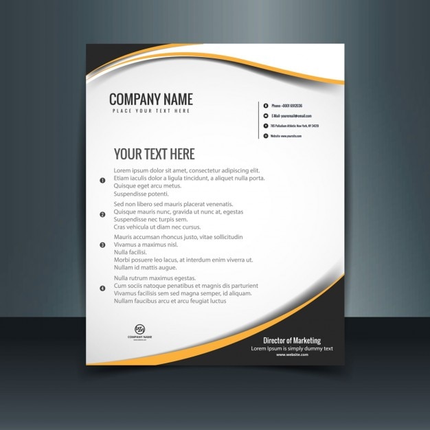 Wavy letterhead template