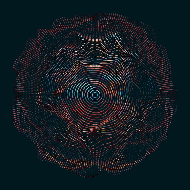 wavy lines making a circle