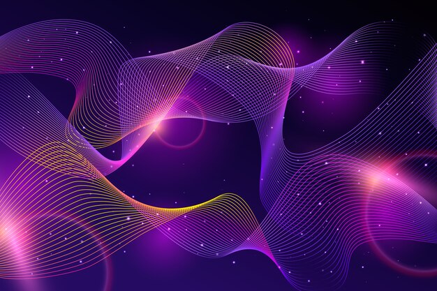 Wavy lines with glowing effect wallpaper