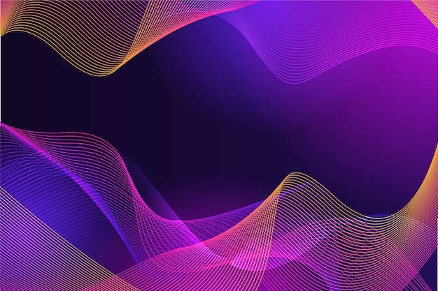 Wavy luxury abstraction in colourful tones