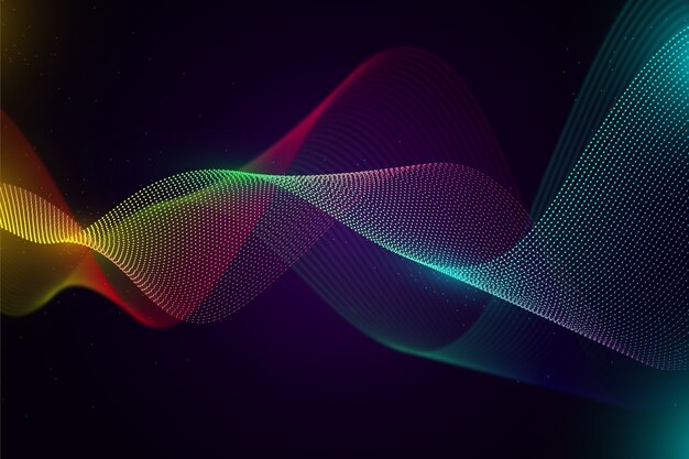 Wavy minimal lights background