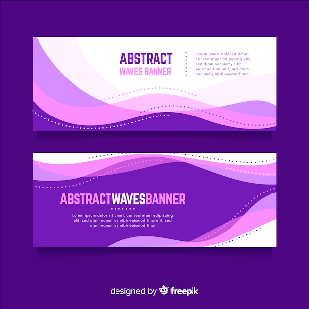 Wavy shapes banner template