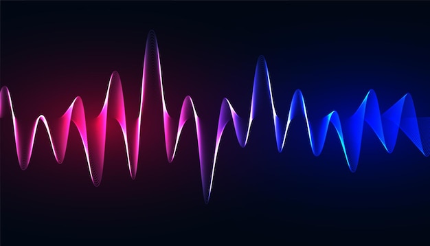 Free Vector wavy style audio tune equalizer background for music concert