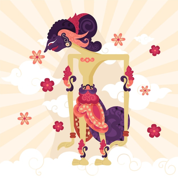 Free Vector wayang kulit character