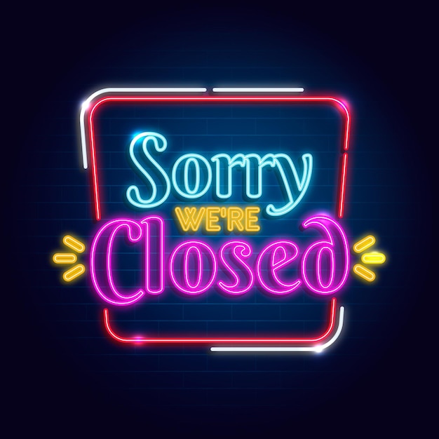 We are closed sign concept