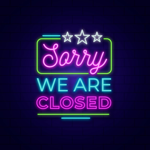 We are closed sign design