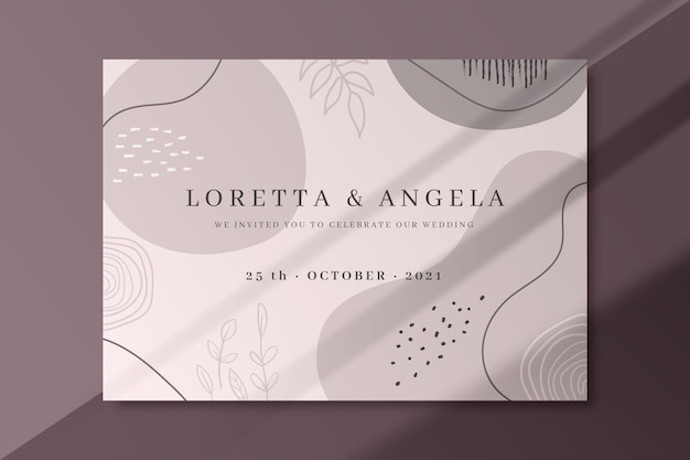 Free Vector we are getting married silver card