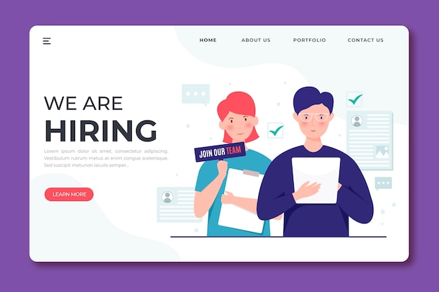 We are hiring landing page