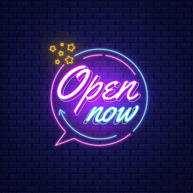 'we are open' neon sign