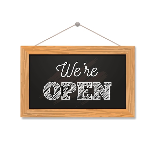 We are open sign concept