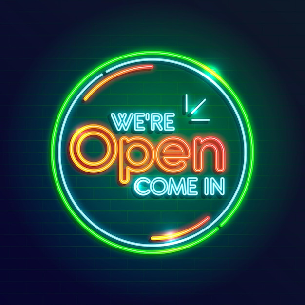 We are open sign concept