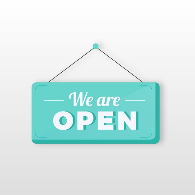 We are open sign theme