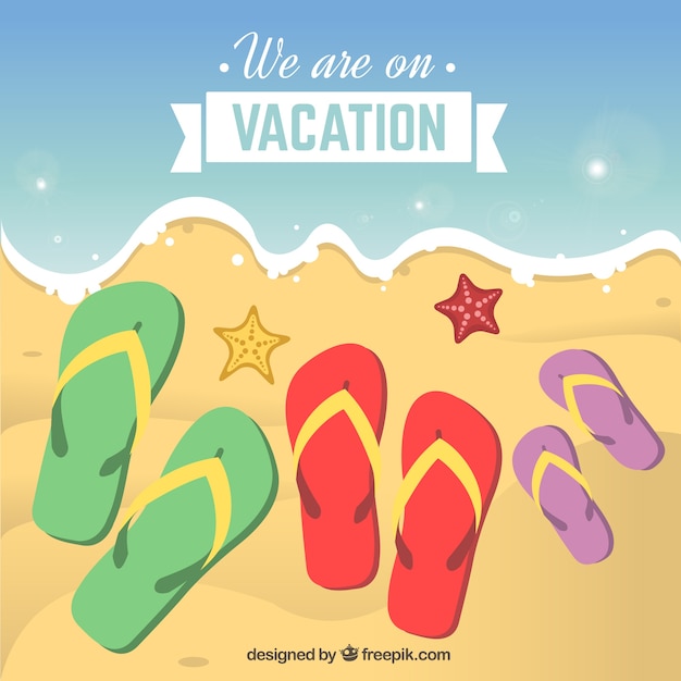 Free Vector we are on vacation