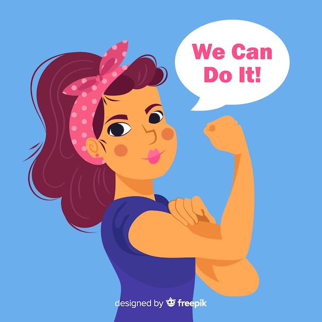 Free Vector we can do it! background