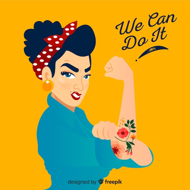 Free Vector we can do it! background