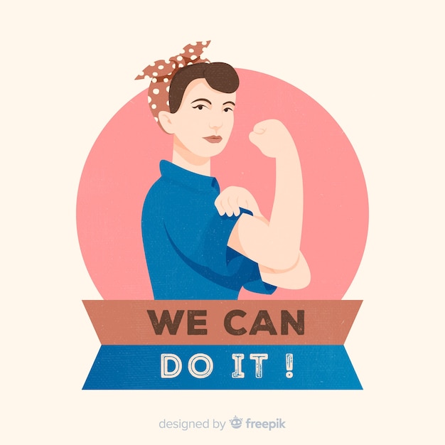 Free Vector we can do it! background