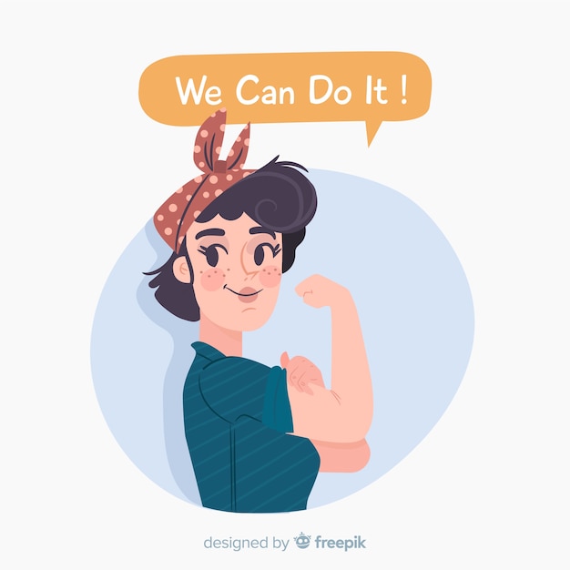 Free Vector we can do it!