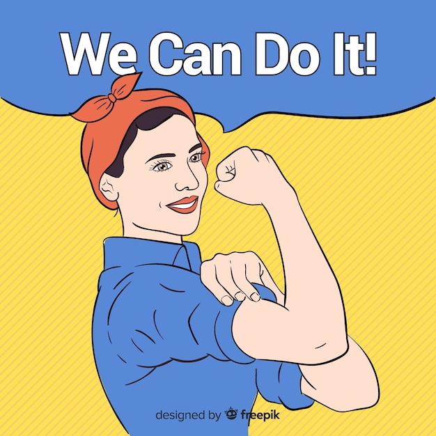 Free Vector we can do it!