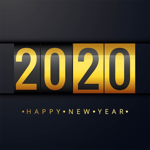 We wish you a Happy New Year 2020 beautiful card 