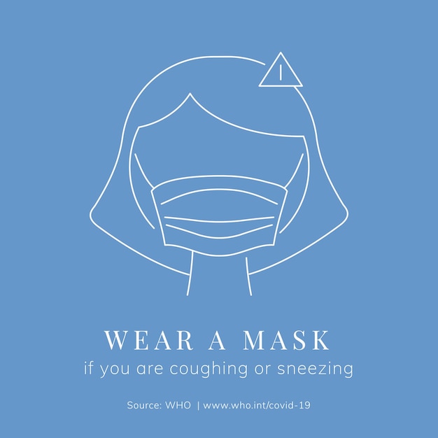 Wear a mask coronavirus awareness message