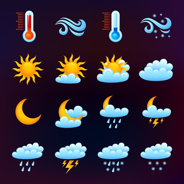 Weather Icon Set Black