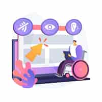 Free vector web accessibility program abstract concept illustration