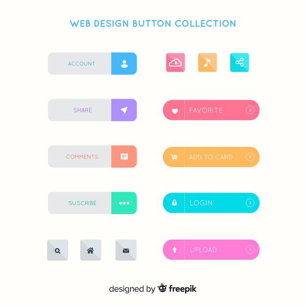 Web design button collection