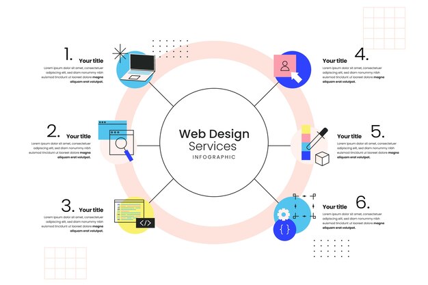 Free Vector web design infographic template