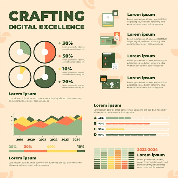 Free Vector web design job infographic template