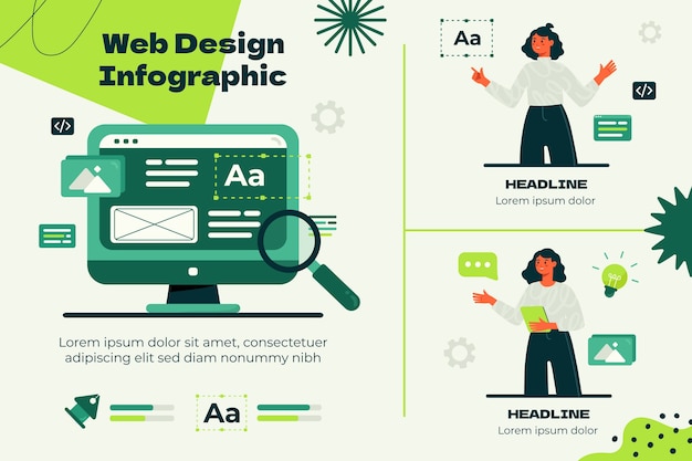 Free Vector web design template design