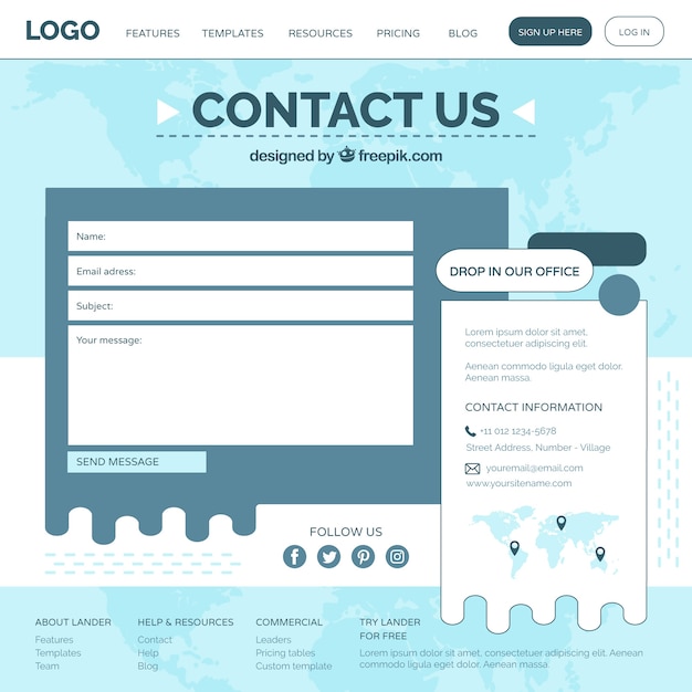 Web form template