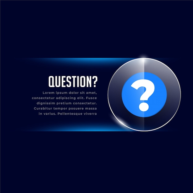 Web helo and support template with question mark