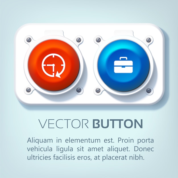 Web Interface buttons set