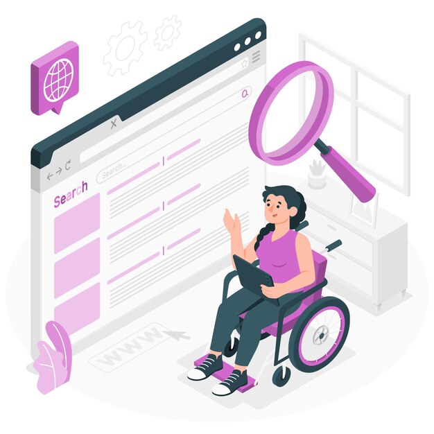 Web search concept illustration