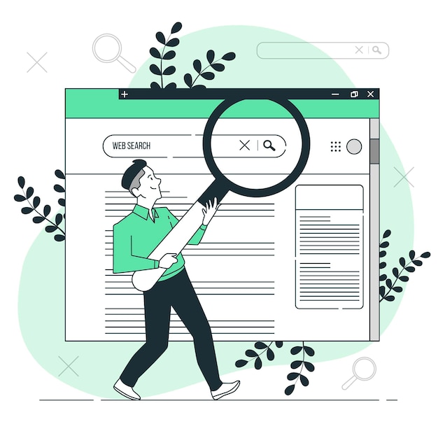 Web search concept illustration