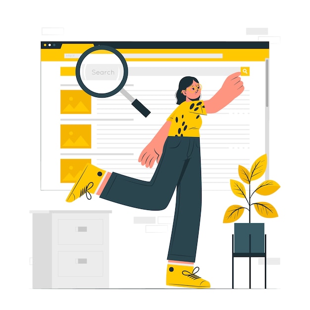 Free Vector web search concept illustration