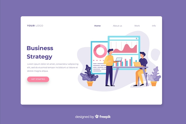 Web template business landing page