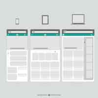 Free vector web templates mobile devices