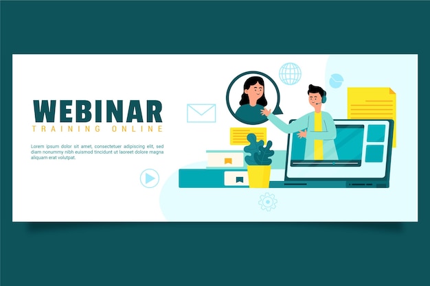 Webinar banner template