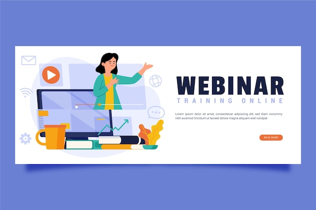 Webinar banner template