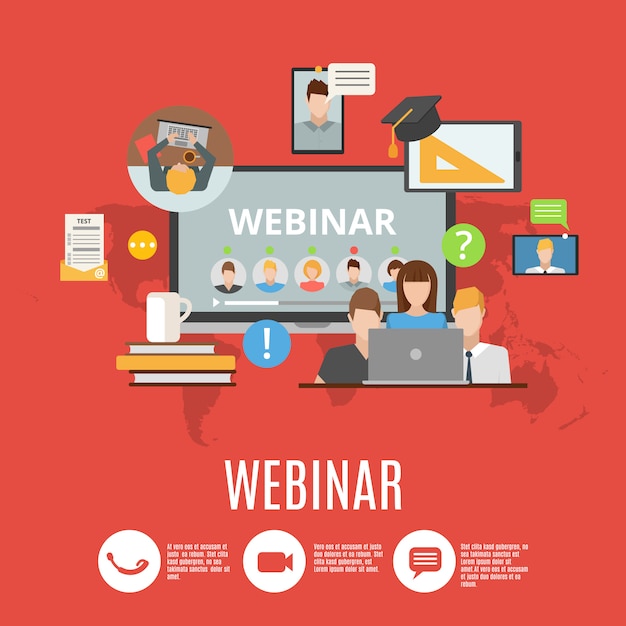 Webinar Flat Concept