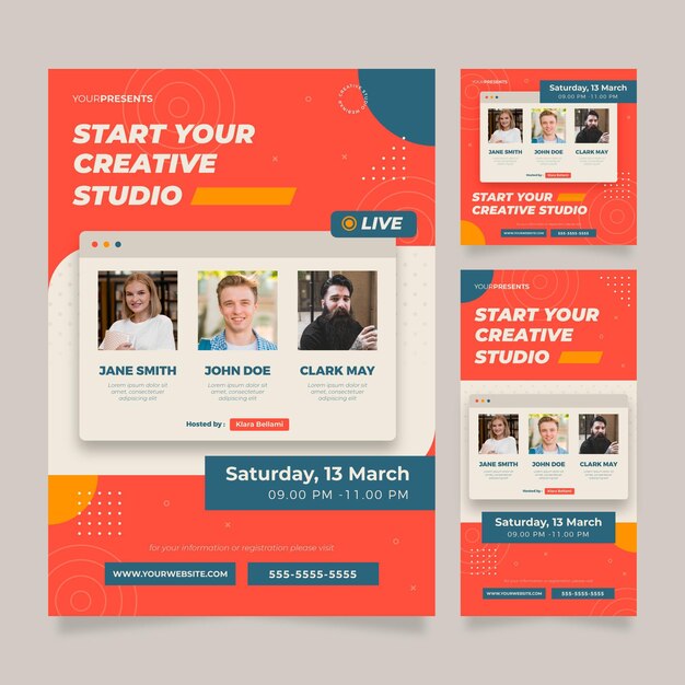 Webinar flyers template