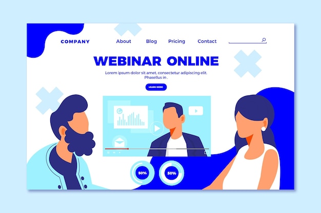 Webinar landing page template