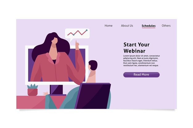 Webinar landing page template