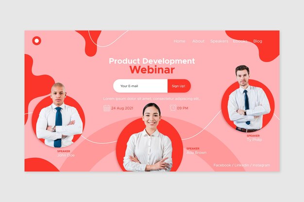 Webinar landing page